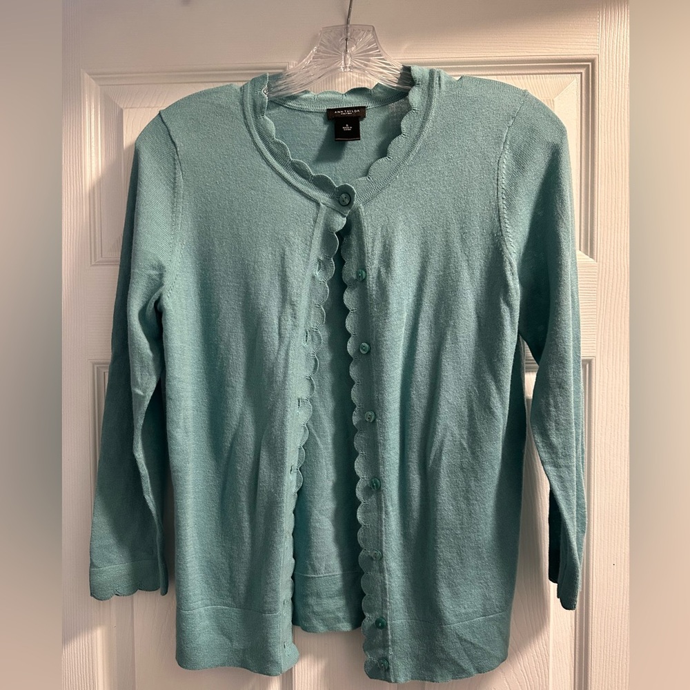 Ann Taylor Factory Aqua Knit Sweater